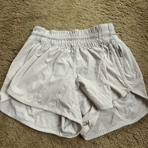 Lululemon Athletica White Athletic Shorts with Dolphin Hem